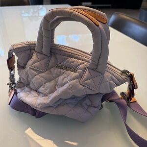 MZ Wallace Quilted Lilac Mini Sutton Bag
